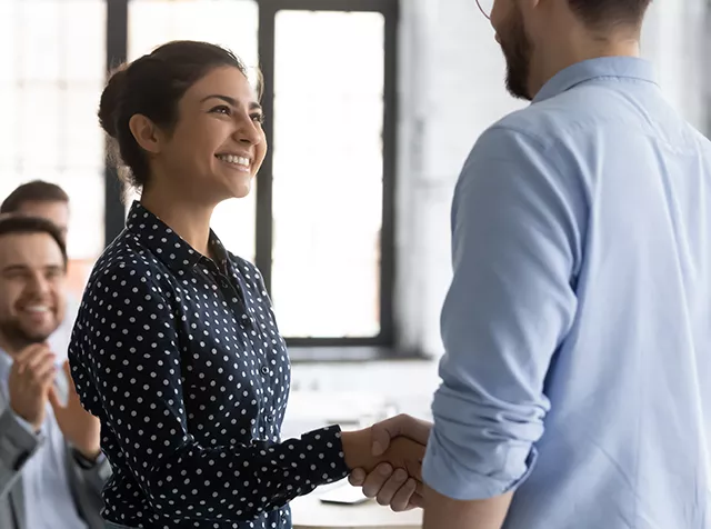 greeting new employee