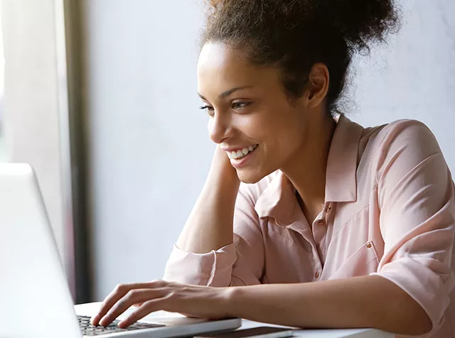 woman at computer