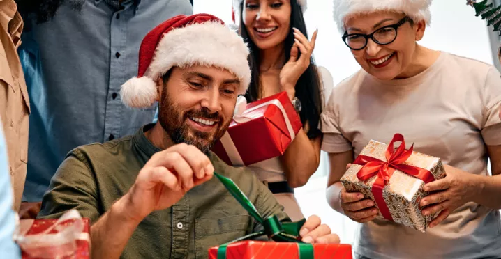 Employees at a Christmas Party