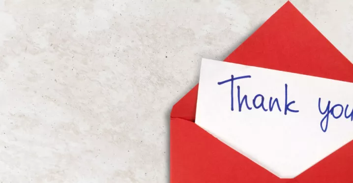 Holiday card for employees that says "Thank You"