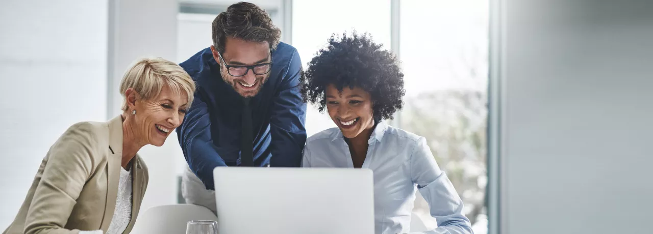 HR team viewing employee engagement software