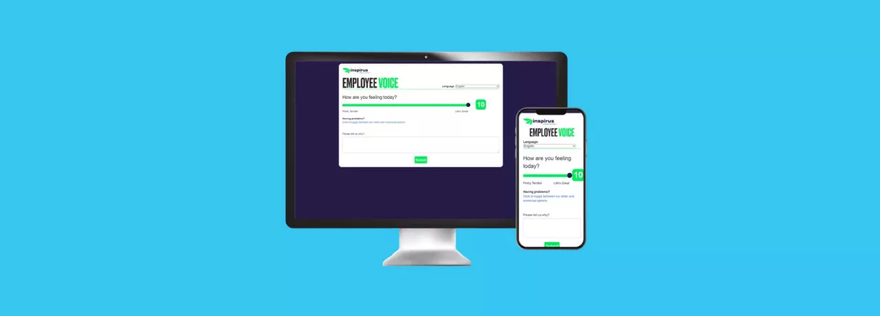 An image of Inspirus Connects' Employee Voice survey, a pulse survey