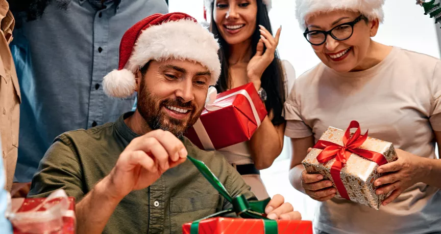 Employees at a Christmas Party