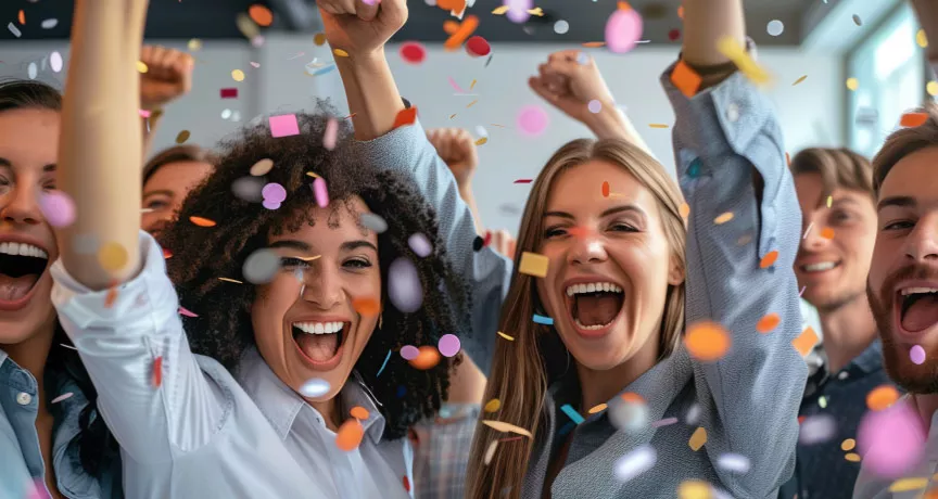 Employees celebrating on Employee Appreciation Day