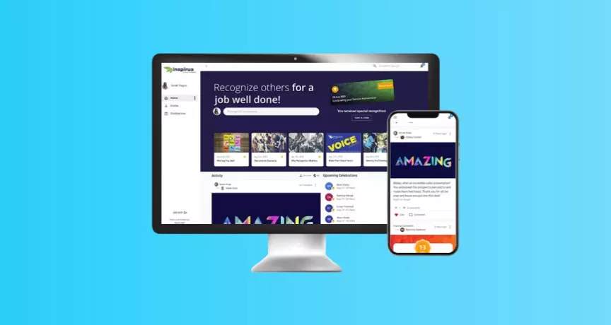 Inspirus Connects platform, a leading employee recognition and engagement platform