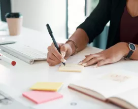 Employee analyzing results to measure employee engagement programs results
