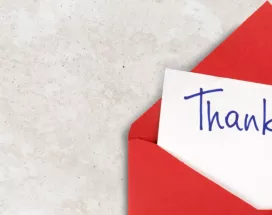 Holiday card for employees that says "Thank You"