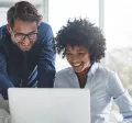 HR team viewing employee engagement software