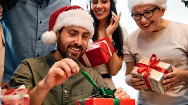 Employees at a Christmas Party