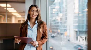 smiling corporate woman