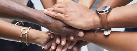 stacked hands
