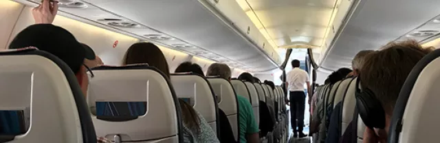inside airplane