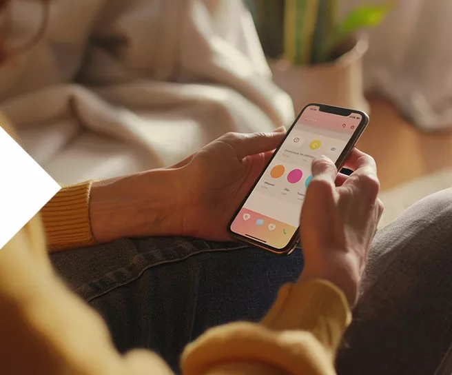 mental health app on phone