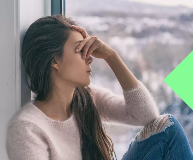 Person upset due to a toxic workplace culture