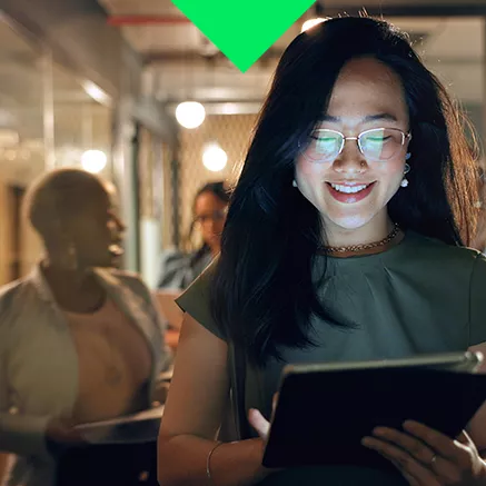 Woman smiling