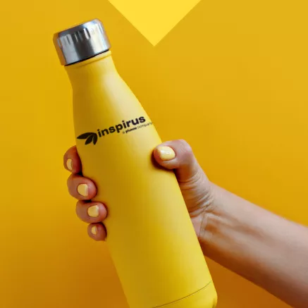 branded water bottle